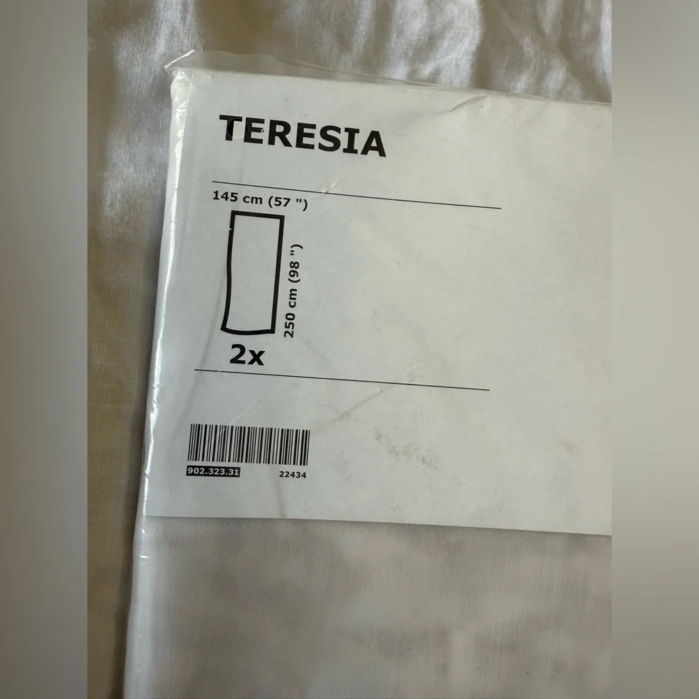IKEA TERESIA CURTAIN WHITE LIGHT WEIGHT W 57